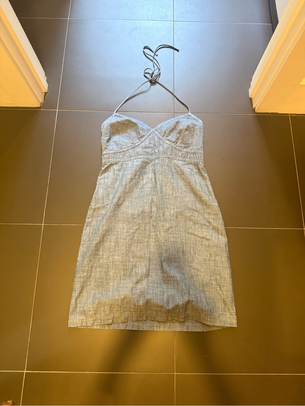 Halter Chambray Sundress in Light Blue by Gap size 6